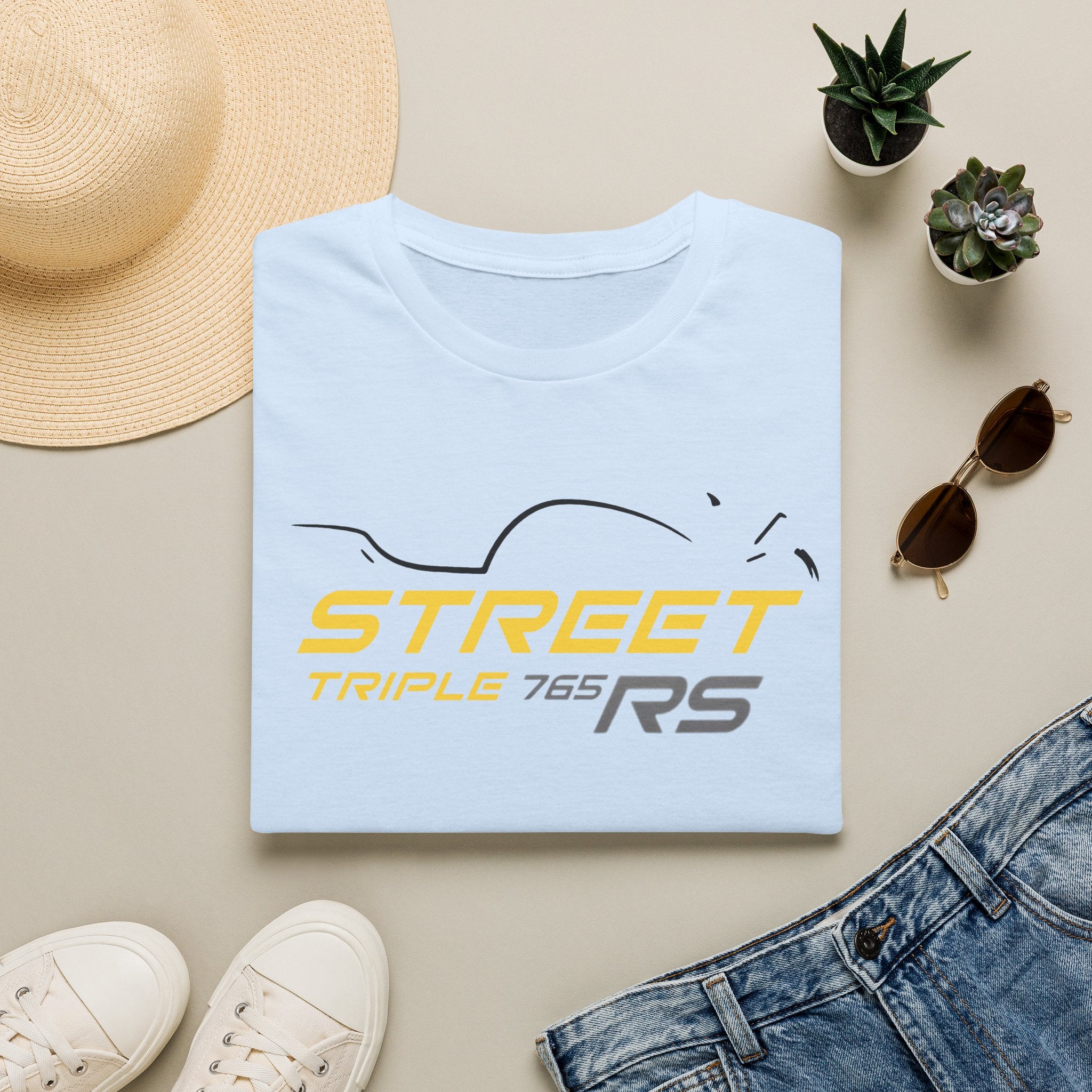 Triumph Street Triple RS Cosmic Yellow Unisex Softstyle T-Shirt