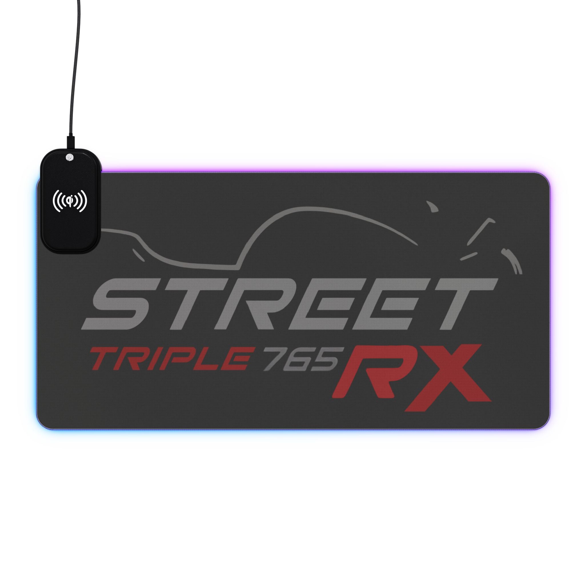 Street Triple 765 RX — RGB Wireless Charging Desk Mat
