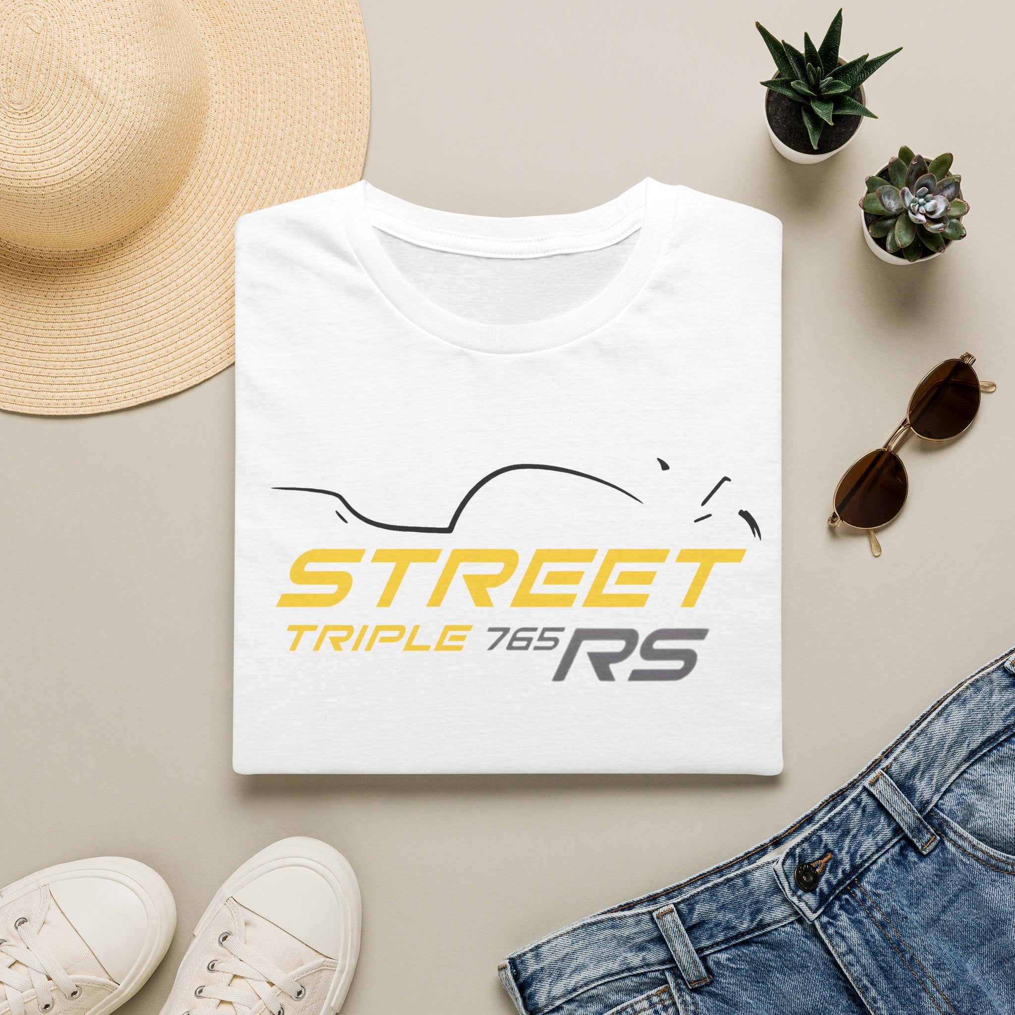 Triumph Street Triple RS Cosmic Yellow Unisex Softstyle T-Shirt