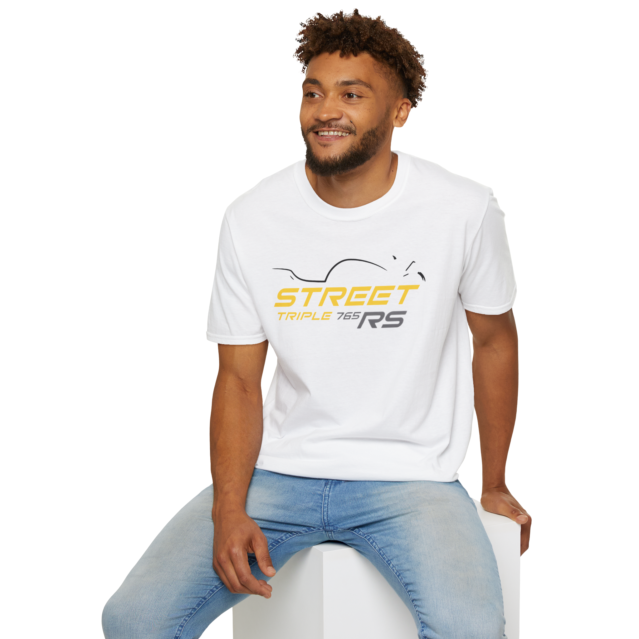 Triumph Street Triple RS Cosmic Yellow Unisex Softstyle T-Shirt